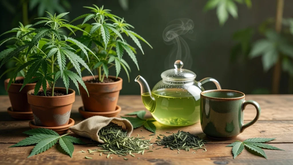 Professional header image for educational tutorial: Hemp Tea: What It Is, Its Benefits, and How to Brew It