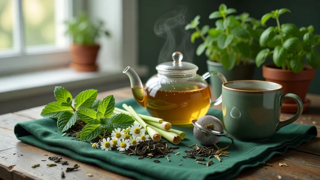 Professional header image for educational tutorial: Loose Leaf Herbal Tea: What It Is and How to Brew It