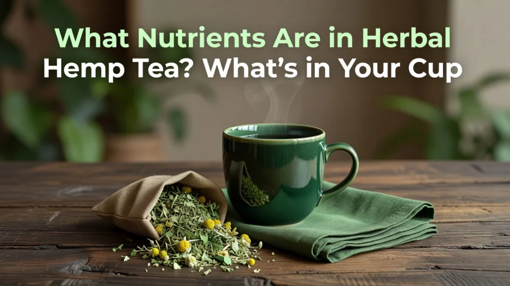 Professional header image for list-based article: What Nutrients Are in Herbal Hemp Tea? What's in Your Cup