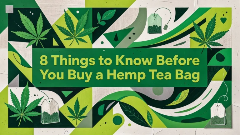Professional header image for list-based article: 8 Things to Know Before You Buy a Hemp Tea Bag